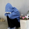thumbnail image 4 of Clearance! Yajing Pullover Hoodies Hoodies for Women Women Cute Shark Hoodie Long Sleeve Blue Kawaii Shark Shape Hooded Pullover Sweatshirts L Blue, 4 of 7