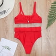 thumbnail image 6 of Babysbule Womens Swimsuits 2 Piece Set Women Solid Color High Waist Bikini Explosion Split Swimsuit, 6 of 9