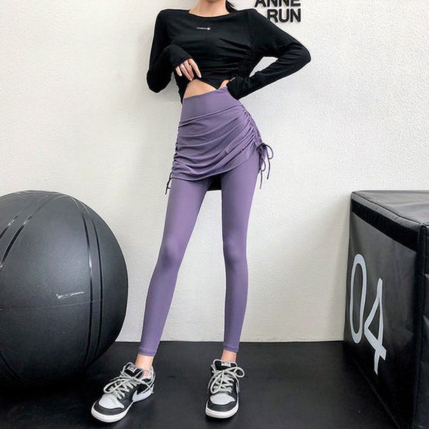 Pantalones de yoga de dos piezas para mujer, elásticos, ajustados, con cintura alta y tirantes para levantar la cadera