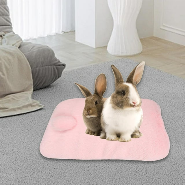 Cama cálida de invierno para conejos y conejillos de indias Yinane de felpa 40x29 cm