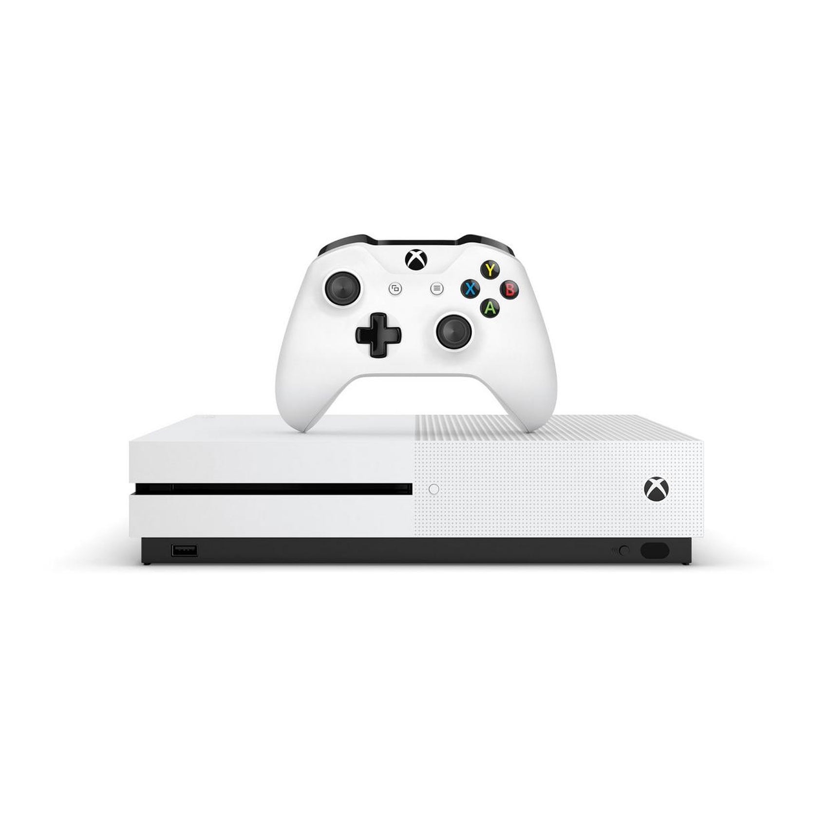 Pre-Owned Microsoft Xbox One S 500GB with 2 Controller, 4K Ultra HD White with BOLT AXTION Cleaning Kit HDMI ( )