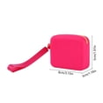 thumbnail image 3 of Silicone Zipper Pouch, Waterproof Travel Organizer Wrist Lanyard Storage Case For Earbuds Cables Coins Passport Keys, Portable Carry Bag for Travel Office School Outdoor Use, 3 of 6