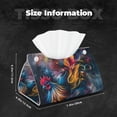 thumbnail image 5 of Honeii Vibrant Rooster Painting for Tissue Box Cover/Holder - Covers Rectangular Shaped Boxes with a Contemporary Finish - Designed with Modern PVC Leather, 5 of 7