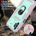 thumbnail image 6 of Military Grade Drop Impact for Samsung Galaxy A32 5G Camera Lens Slide Protection Case 360 Metal Rotating Ring Kickstand Holder Armor Shockproof Case For Samsung Galaxy A32 5G,
Mint + Pink, 6 of 11