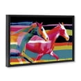 thumbnail image 2 of Stupell Industries Modern Wild Horses Running Through Stripes Black Floating Frame Canvas Art, 25 x 17, by Chromatic Storm Studio, 2 of 8
