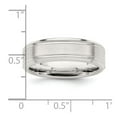 thumbnail image 2 of 925 Sterling Silver Polished Flat Band 6mm Brushed Fancy Band Ring Size 11.5 Ring for Women and Men, 2 of 2