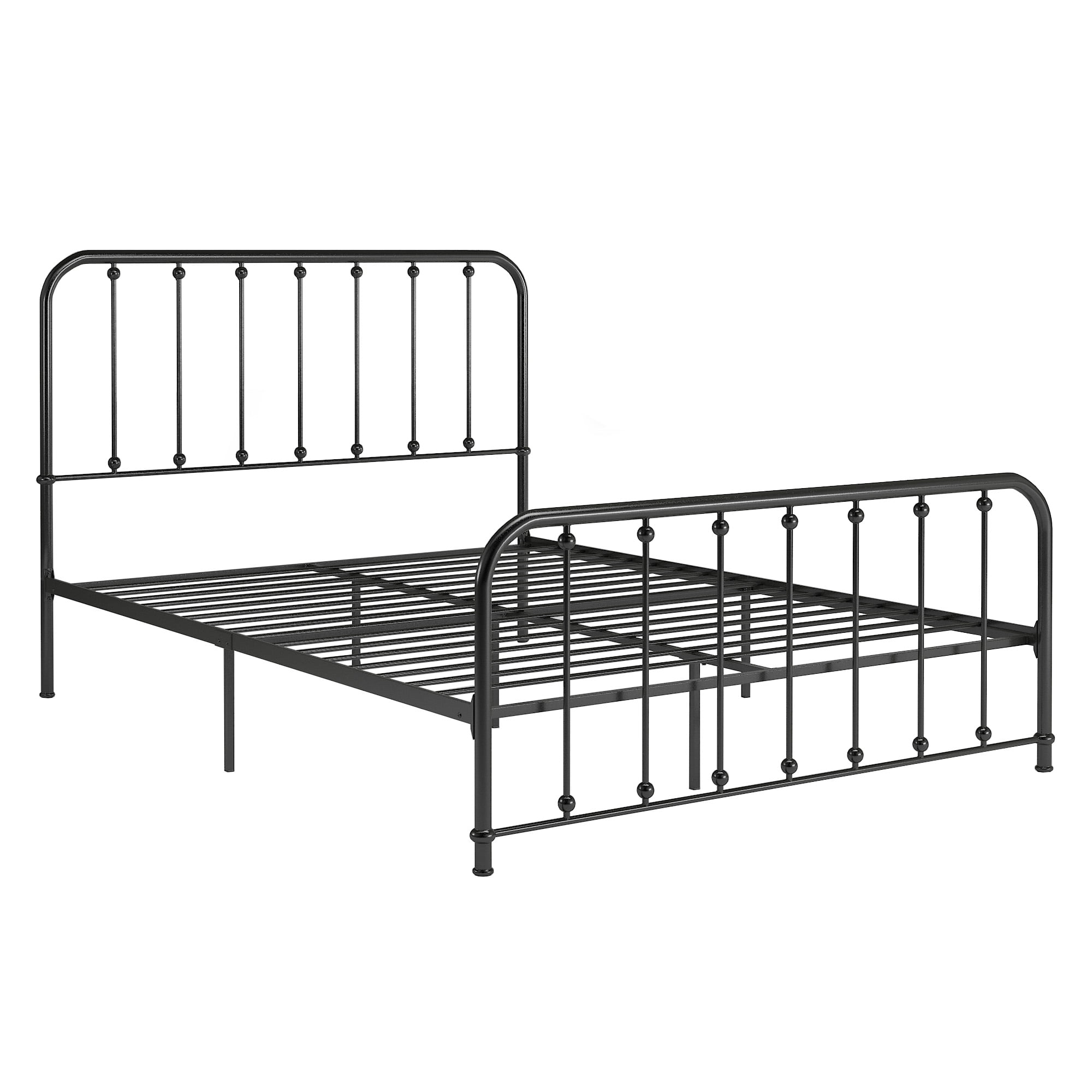 Weston Home Montgomery Spindle Metal Platform Bed, Full, Black