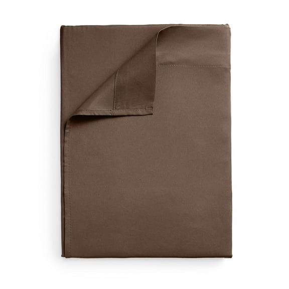 Mellanni Full Flat Sheet Only, Hotel Luxury Soft Microfiber Top Sheet, 1 Piece, Brown
