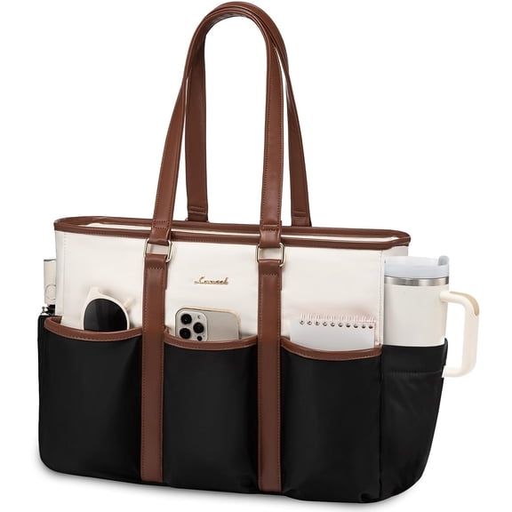GASTROPOD Teacher Tote Bag for Women Work,Nurse Laptop Bag for Women,Utility Everything Tote for Work/Travel/College/Daily,Professional Computer Purse Large Handbag with Multi Pockets