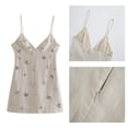 thumbnail image 1 of Vestido corto Mini vestido Correas de espagueti Una línea Clubwear femenino Vestido de tirantes con cuello en V Vestido de mujer para Vacaciones Beige Yinane  Vestido de mujer, 1 of 8
