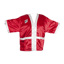 Cleto Reyes Boxing Trainers and Coaches Satin Corner Robe Competition Uniform Apparel for Men and Women, Red White