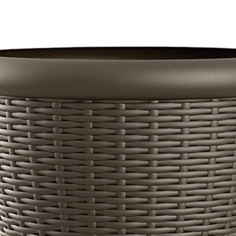 Suncast Willow 18" Decorative Wicker Planters, Java, 4-Pack photo 7