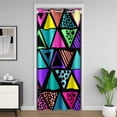 thumbnail image 3 of Geometry Triangle Sky Cloud Door Curtains for Doorway Closet Curtain for Living Room Bedroom Blackout Grommet Doors Cover r, 3 of 7