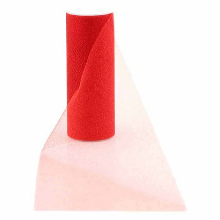 Offray 6" Sparkling Tulle Red Ribbon, 1 Each