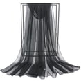 thumbnail image 5 of Bufanda de color liso protector solar bufandas de baile capa de protección solar chal de mujer bufanda doble negro (180x70cm), 5 of 5