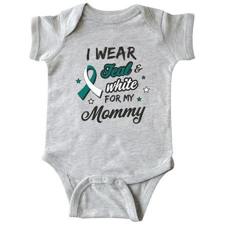 

Inktastic I Wear Teal and White For My Mommy Gift Baby Girl Bodysuit
