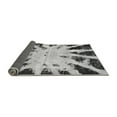 thumbnail image 2 of Ahgly Company Indoor Round Abstract Gray Modern Area Rugs, 3' Round, 2 of 4