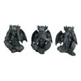 thumbnail image 4 of Notre Dame Gothic Winged See hear Speak No Evil Sitting Gargoyles Figurine Set, 4 of 12