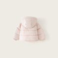 thumbnail image 4 of XXWXYD Toddler Girls Winter Puffer Jacket Zip Up Hooded Windproof Down Coat Warm Solid Padded Pocket Outerwear Kids Jacket, 4 of 9