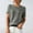 Grey, variant on Hot Sale!!Women's Round Neck Short Sleeved Loose T Shirt with A Knit Bottom Short Top