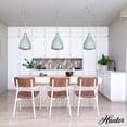 thumbnail image 3 of Hunter - Bluff View 3-light Soft Sage, Medium Size Pendant Light, Dimmable, Casual Style, Bell Shaped, for Bedrooms, Dining, Living Rooms - 19071, 3 of 8