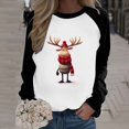 thumbnail image 3 of Gibobby Sudaderas de moda informal de manga larga para mujer, sudadera con capucha con estampado Digital navideño, Top informal (Blanco, S), 3 of 4
