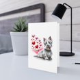 thumbnail image 5 of DistinctInk Greeting Card / Note Card - Valentine's Day Scottish Terrier - PACK of 3, 5 of 7