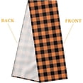 thumbnail image 3 of Orange and Black Buffalo Check Plaid Table Runner Fall Halloween Table Runners for Dining Holiday Coffee Table Decoration 13x72 Inch, 3 of 6
