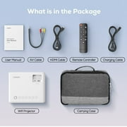 CocoBear 1080P Native Projector with 5G WiFi & Bluetooth 5.2, 9000 Lumens LED, 4K Supported, 180 Display, Portable Home Theater Projector with Carry Bag