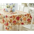 thumbnail image 5 of Newbridge Nicolette French Floral Garden 52 x 52 inch Square Flannel Backed Vinyl Tablecloth, 5 of 9