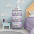 thumbnail image 3 of Sorbus 3 Drawer Bedside Nightstand End Table Bedroom Dresser, Pastel Colors Tie-Dye Sparkle, 3 of 6