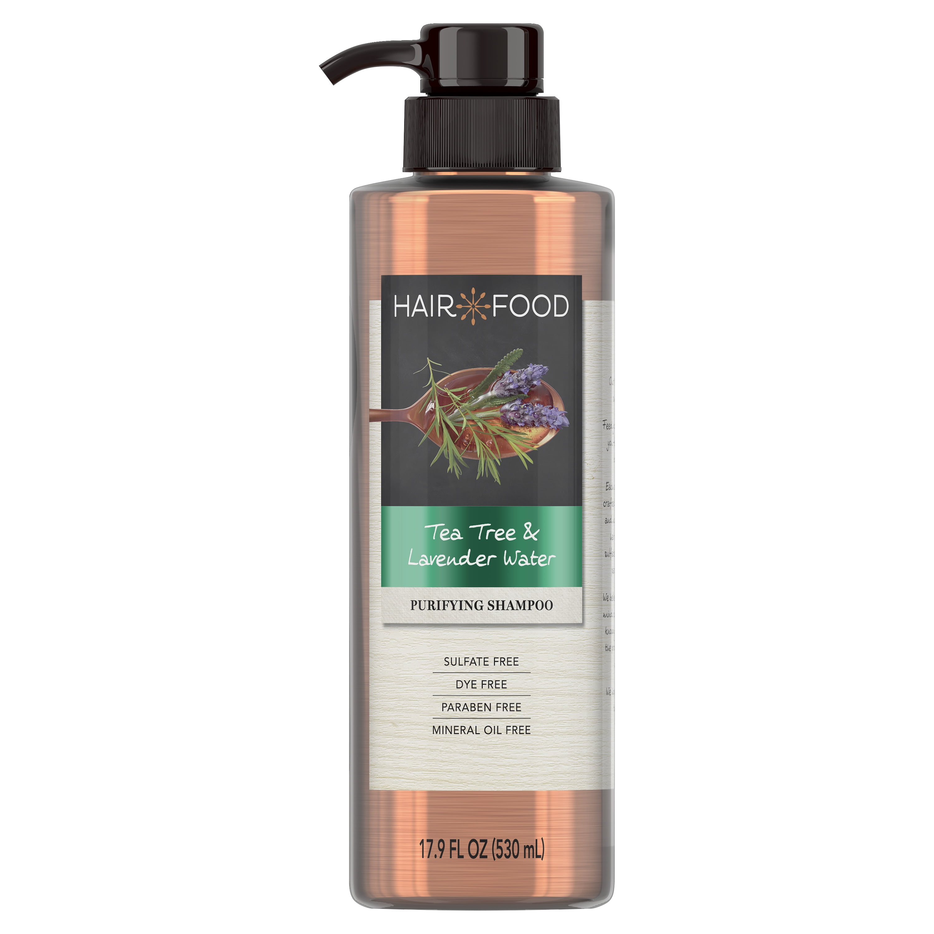 Hair Food Tea Tree & Lavender Sulfate Free Shampoo, 17.9 fl oz, Dye