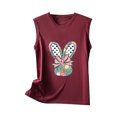 thumbnail image 4 of Pompotops Fashion Woman Causal Rounk Neck Printing Blouse Sleeveless T-Shirt Summer Tank Tops, 4 of 6
