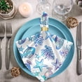 thumbnail image 3 of GZHJMY Exotic Starfishes Coral Fishes Pattern Cloth Napkins, Set of 1 20 x 20 Inch Soft & Comfortable Polyester Dinner Napkin for Family, Restaurant, Weddings, Parties, 3 of 5