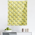 thumbnail image 1 of Bird Tapestry, Little Birds on Spring Branches in Watercolor Style Repetitive Pattern, Fabric Wall Hanging Decor for Bedroom Living Room Dorm, 5 Sizes, Yellow and Multicolor, by Ambesonne, 1 of 1