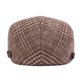 thumbnail image 1 of Boina a cuadros de otoño invierno para hombre liwang gorra plana gorra ajustable informal, 1 of 2