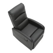 Dormi Contemporary Recliner Chair in Black Faux Leather by LumiSource