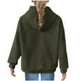 thumbnail image 5 of QQAMB Cute Hoodies for Teen Girls Trendy Preppy Waffle Hooded Sweatshirts Oversized Long Sleeve Teen Girl Clothes,4-5Years, 5 of 7