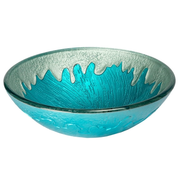Blue Ice Glass Vessel Sink