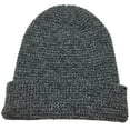 thumbnail image 2 of Yea.Nice Beanie Soft Acrylic Heather Gray Black Folded Waffle Weave Beanie Hat, 2 of 3