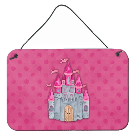 Carolines Treasures BB7405DS812 Princess Castle Watercolor Wall or Door Hanging Prints  8x12 multicolor