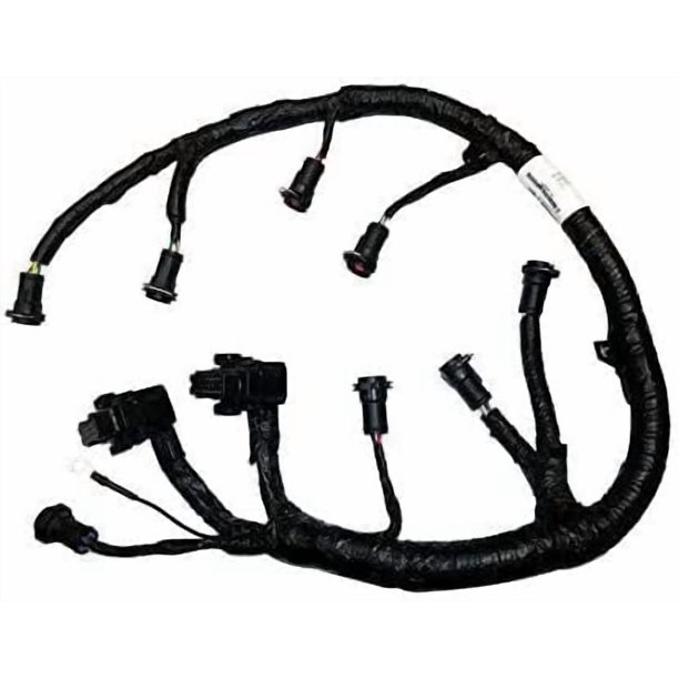 Arnés de cables completo para inyector de combustible de motor 5C3Z9D930A, compatible con Ford F250, F350, F450, F550 Excursion (2003, 2004, 2005, 2006, 2007), Powerstroke 6.0L Diésel, color negro.