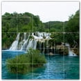 thumbnail image 1 of Picture-Tiles.com: Waterfalls Ceramic Tile Wall Mural WAL501113-55S. 21.25"W x 21.25"H using (25) 4.25" x 4.25" Ceramic Tiles-Satin Finish, 1 of 3