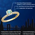 thumbnail image 2 of Gem Stone King 14K Two Tone Gold Mercury Mist Mystic Topaz and Lab Grown Diamond Engagement Ring for Women | 1.16 Cttw | Round 6MM | Gemstone November Birthstone | Size 9, 2 of 6