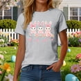 thumbnail image 6 of UngA Womens Easter Shirt Happy Easter T Shirt Cute Letter Graphic Tee Tops Casual Easter T-Shirts for Women (Grey,S), 6 of 8