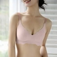 thumbnail image 3 of Girls Bra Women No Underwire Bra Feature V-Neck Bralette Bra Style W-791 Pinks L, 3 of 8
