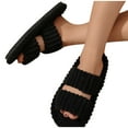 thumbnail image 4 of Women's House Slippers Soft Fuzzy Open Toe Indoor Slippers Memory Foam House Shoes, 4 of 4