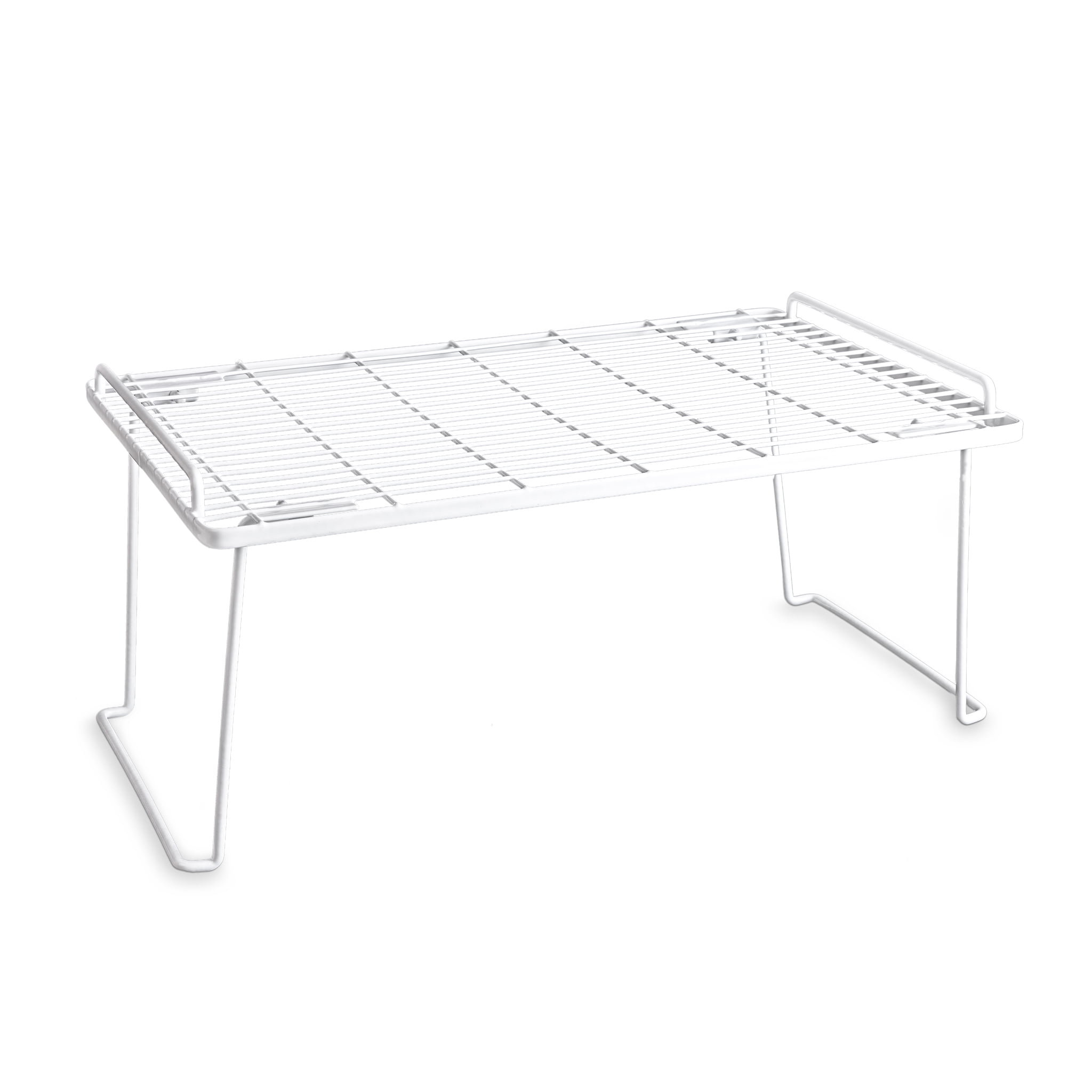 (2 pack) Mainstays Folding White Wire Shelf - Kitchen, Pantry Organizer - White Wire