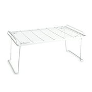 Mainstays Folding White Wire Shelf - Kitchen, Pantry Organizer - White Wire