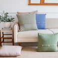 thumbnail image 5 of Ox Bay Amias Solid Transitional Cotton Hand Woven Throw Pillow, Brown, 24" x 24", 5 of 8